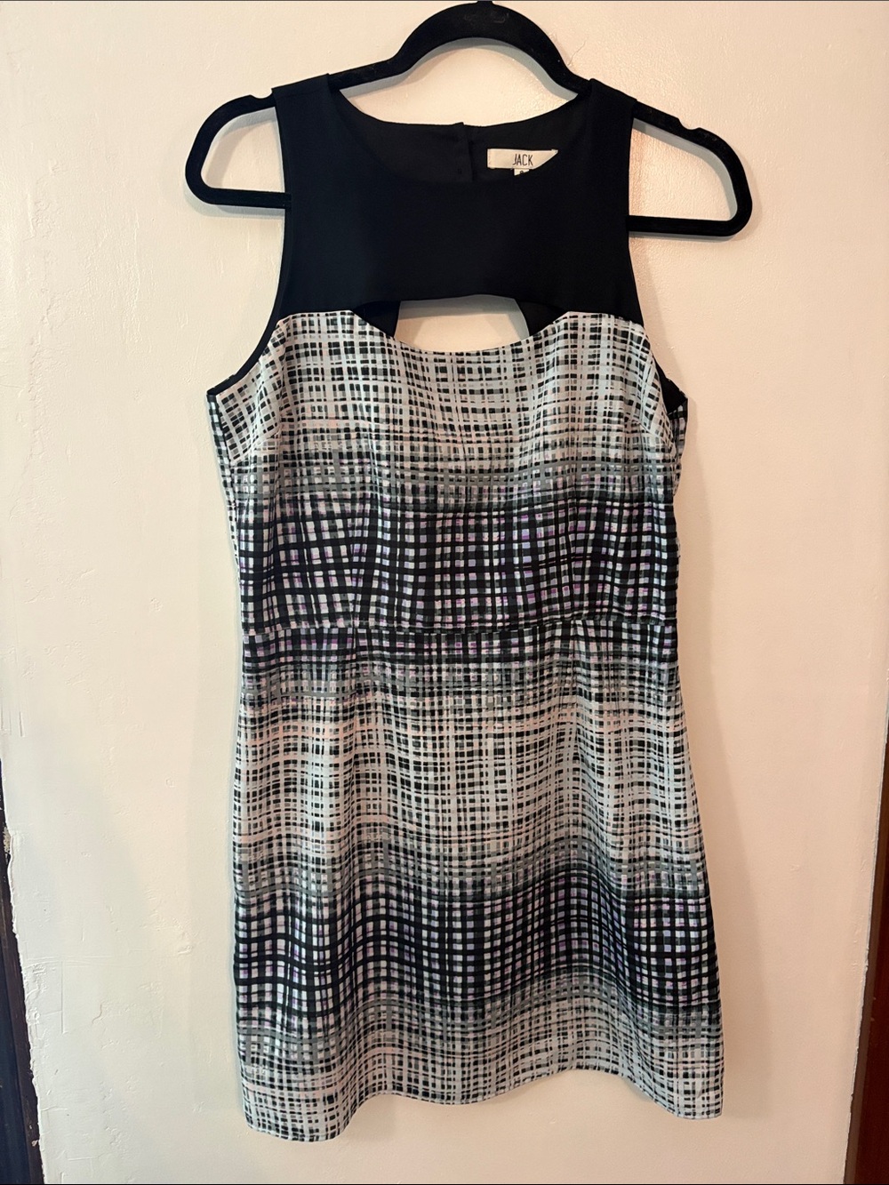 Jack by BB Dakota Black & White Sleeveless Cutout Dress Size 8